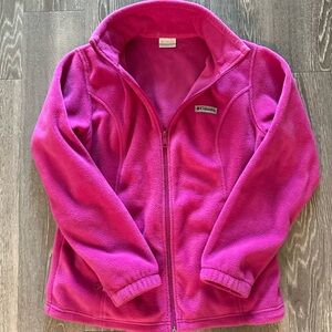 Columbia Vibrant Pink Fleece Jacket Large